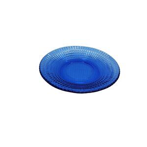 vintage cobalt blue mexico 5.25" textured rim glass bread plate replacement